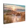 Duin - Planten - Zonsondergang - Strand - Zee canvas 2cm klein -z3d