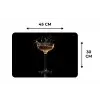 Cocktail - Zwart - Spetters - Glas Placemat vinyl groot -specs