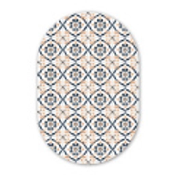 Bladvorm - Patroon - Kleurrijk Wandcirkel Ovaal Forex klein 630 -3d
