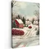 Kerstsfeer - Landelijk - Rood canvas 2cm klein -z3d