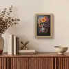 Bloemen - Kleurrijk - Schedel Light Box met kabel (Tafellamp) klein -sfeer2