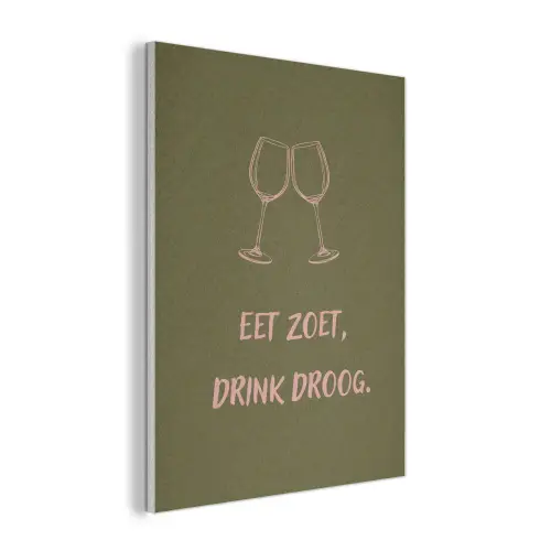 Roze - Groen - Wijn - Quote PET vilt klein -3d