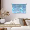Blauw - Glans - Muur Wandkleed katoen klein 269 -sfeer1