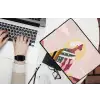 Vrouw - Zon - Kleurrijk laptophoes neopreen klein -bureau