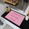 Eat me out don't stress me out - Roze - Handgeschreven Inductie beschemer met haakjes klein -sfeer1