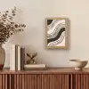 Golven - Zwart - Zandkleur Light Box met kabel (Tafellamp) klein -sfeer2