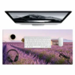 Lavendel - Landschap - Sereen - Paars Muismat XXL klein -3d