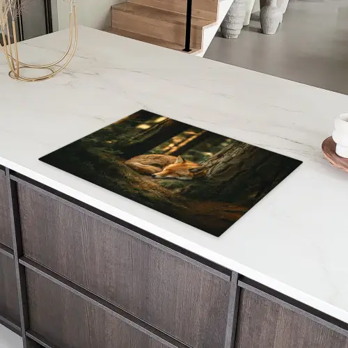 Vos - Bos - Slapen Inductie beschermer vinyl 3mm klein -sfeer8