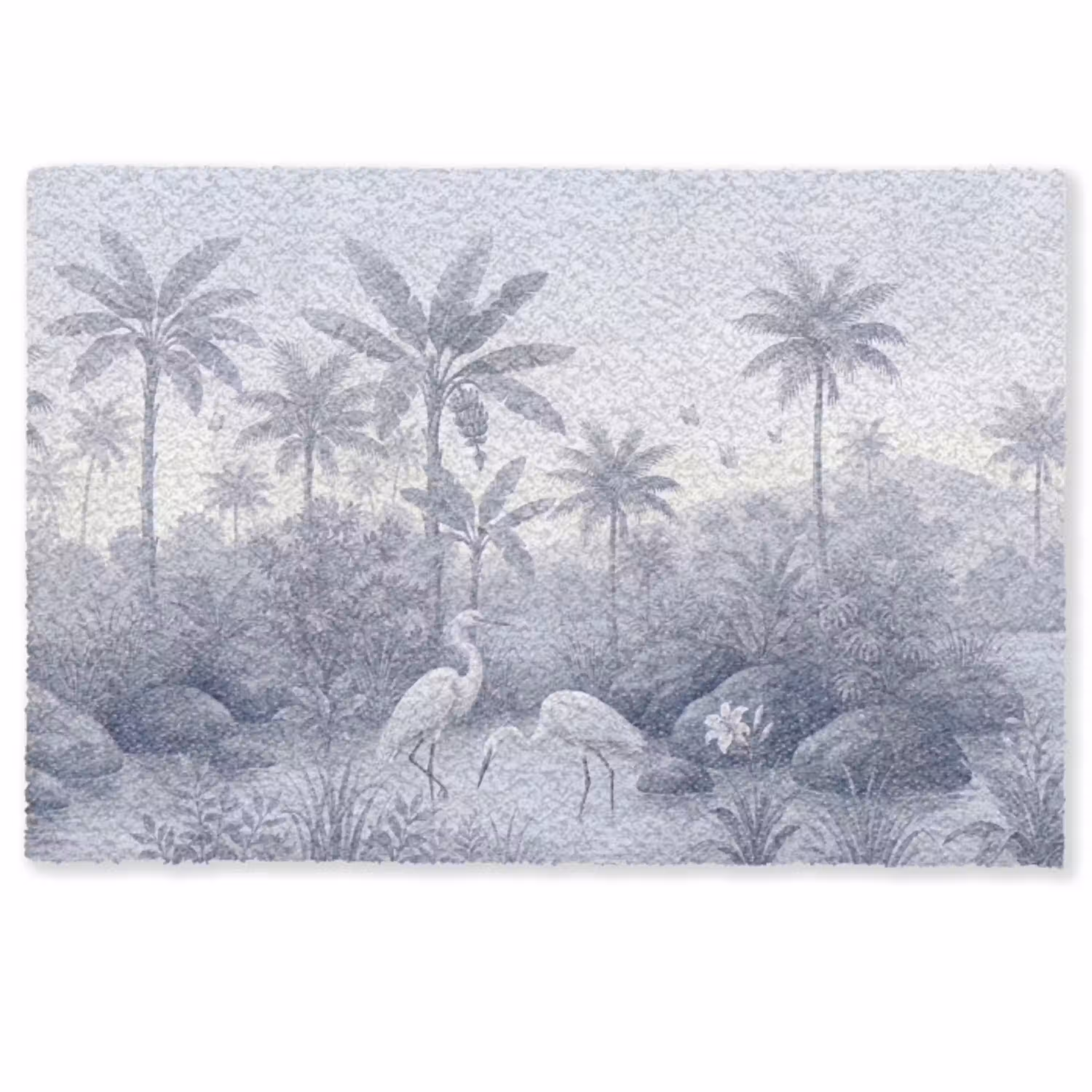 Vogel - Water - Tropisch - Natuur - Blauw Deurmat klein -zkaufland3d