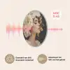 Abstract - Vrouw - Bloemen - Wit Akoestische PET Vilt - Rond klein -USP_NL