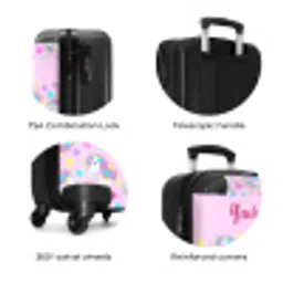 Eenhoorn euforie NBS - Handbagage koffer - Kinderen Unisex middel zzzzzzzbolletjes_ENG