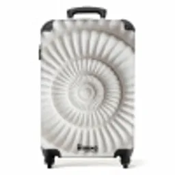 Schelp - Spiraal - Wit NBS - Handbagage koffer - Volwassenen Unisex middel -productfoto_recht