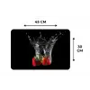 Duikende Aardbeien Placemat vinyl groot -specs