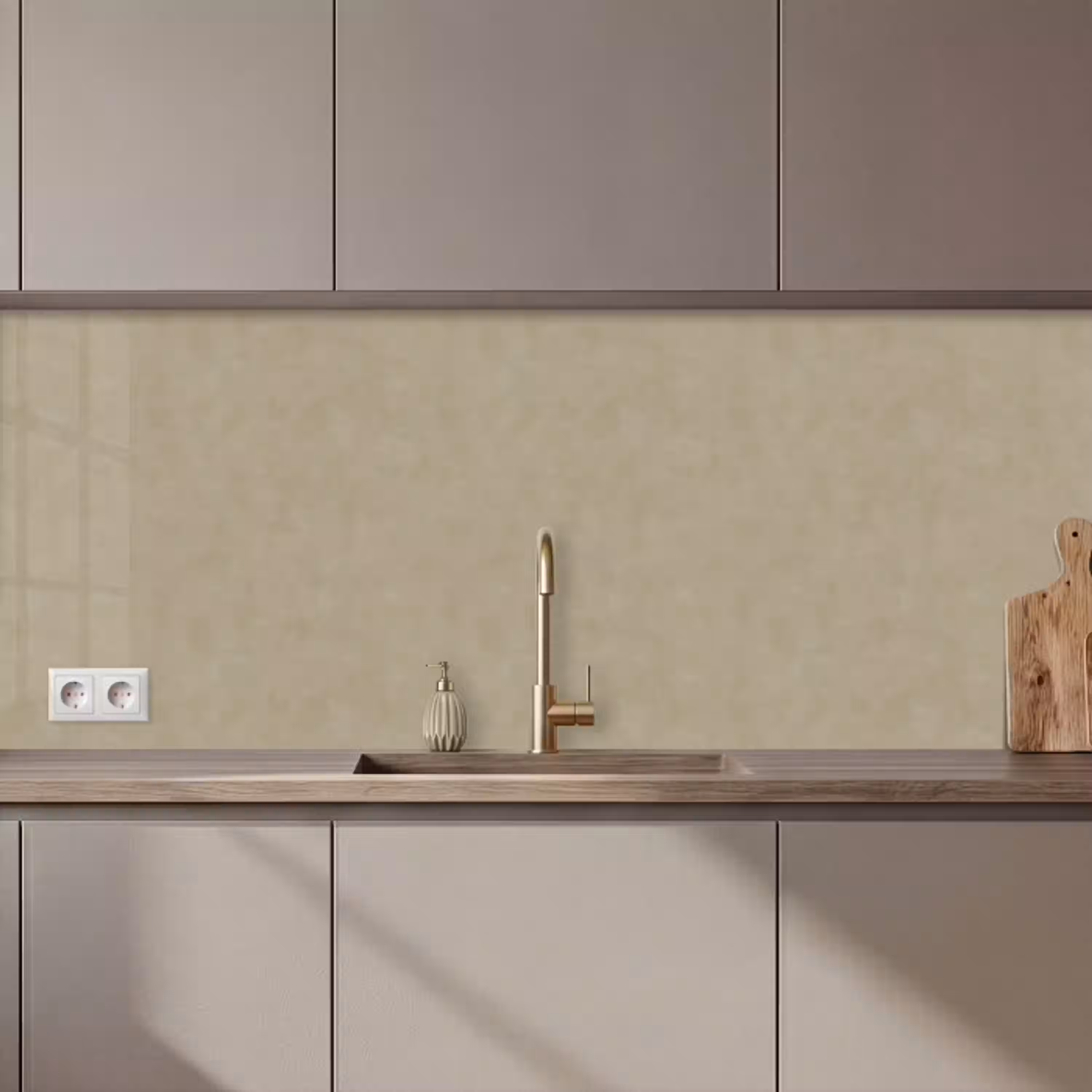 Taupekleur - Gewolkt textuur - Natuurlijk keuken achterwand 2 middel 871 zz_3dshopping
