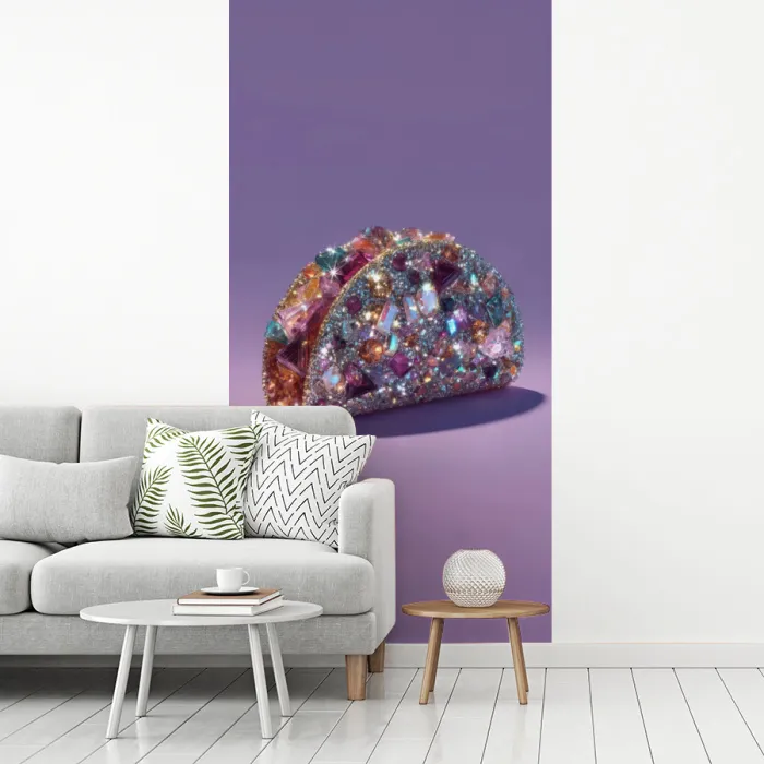Edelstenen - Glitters - Paars - Kleurrijk fotobehang vinyl groot -woonkamer