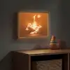 Voetballer - Oranje - Voetbal - Omhaal Light Box met batterij (Wandlamp kind) middel -sfeer5_kind