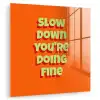 Slow down you're doing fine - Oranje - Simple plexiglas 5mm klein -zzzproduct_nieuw