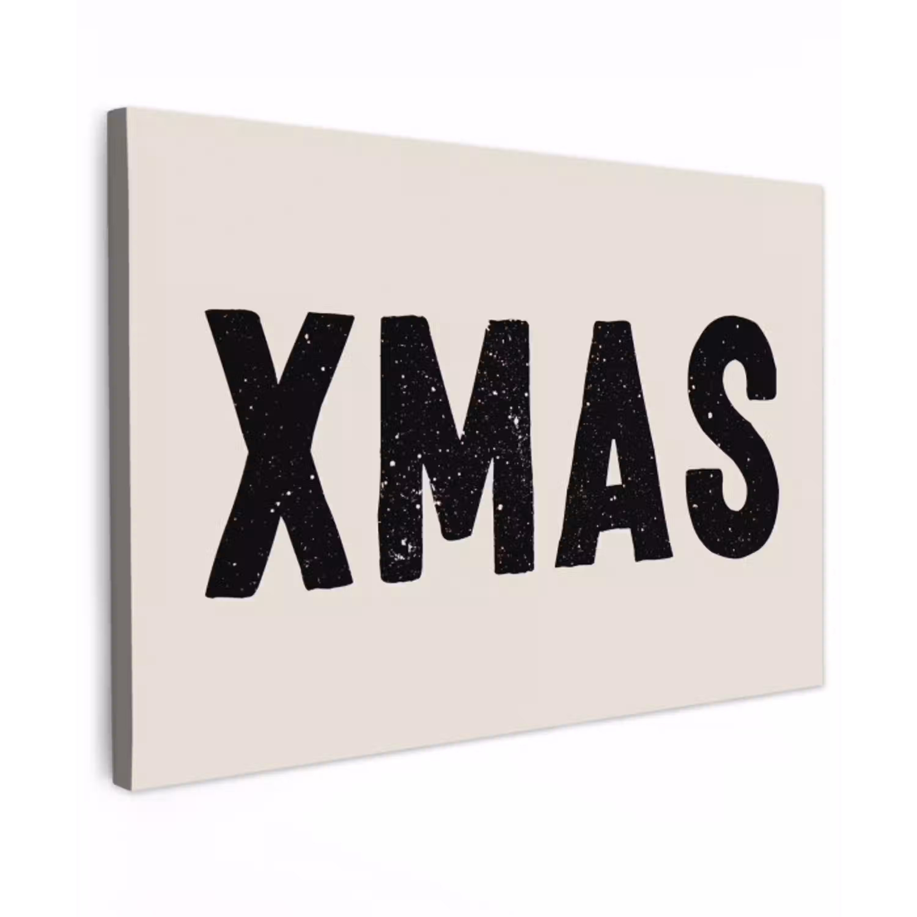 Kerst - Beige - Quotes - Xmas - Feestdagen Tuinposter op houten frame 2 cm dik klein -3d