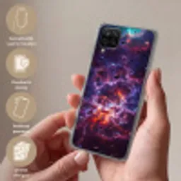 Space - Stars - Abstract - Colorful Telefoonhoesje Samsung Galaxy A12 klein -sfeer3_NL