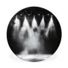 Theaterzaal - Mist - Spotlights - Zwart Wandcirkel aluminium klein -3d
