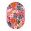 Roze - Bloemen - Wit - Oranje Wandcirkel Ovaal Forex klein -3d