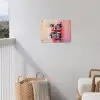 Planken - Boeken - Bladeren tuinposter los doek klein -sfeer8