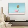 Palmboom - Strandhuis - Roze canvas 2cm klein -sfeer6
