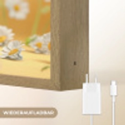Monster - Geel - Madeliefjes Light Box met batterij (Wandlamp) middel -USP_websiteoplaadbaarDE