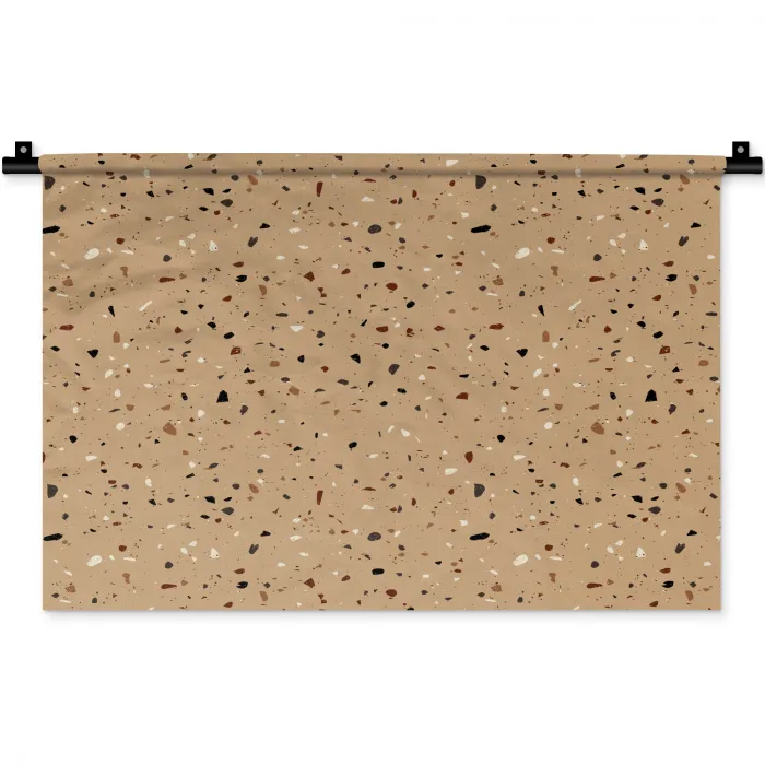 Terrazzo - Patroon - Beige Wandkleed katoen klein 269 -zz3d