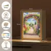 Doorkijk - Bloemen - Kleurrijk - Natuur Light Box met kabel (Wandlamp) klein -USP_websiteoverzichtNL