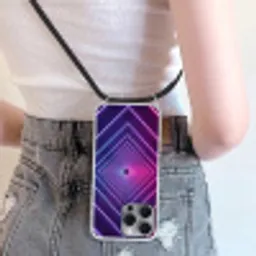 Driedimensionaal - Tunnel - Ruimte Hoesje iPhone 16 Pro Max met koord klein -sfeer5