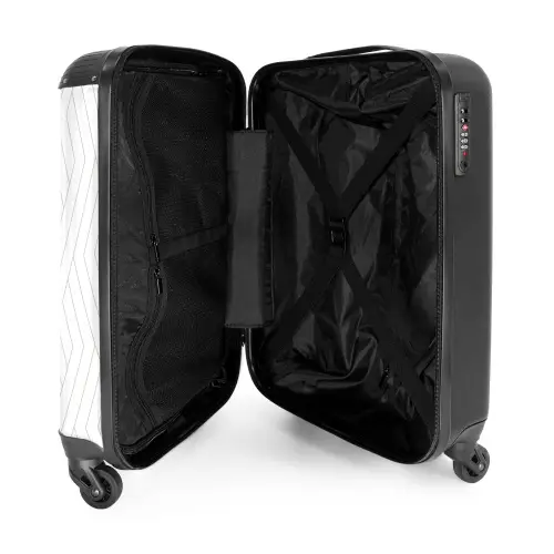 Grafisch - Patroon - Modern -  Schuin NBS - Handbagage koffer - Kinderen Unisex middel 644 -binnenkant