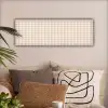 Plaid - Patroon - Vierkant - Beige canvas 2cm klein 828 -sfeer1