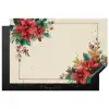 Kerst - Poinsettia - Omlijsting - Kleurrijk Inductie beschermer vinyl 3mm klein -3d