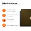 Takken - Katoen - Wit - Bollen Inductie beschermer vinyl 3mm klein -zzzzzzz-td-ups