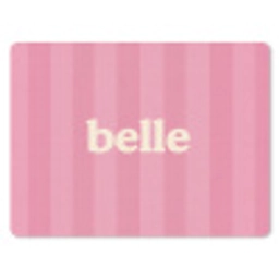 Roze - Gestreept - Belle muismat rubber klein -3d