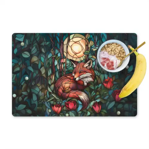 Vos - Mozaïek - Bos - Maan Placemat vinyl groot -zzzproduct_Kitchenyeah-website