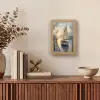 Zeilboot - Zon - Pier - Hout Light Box met kabel (Tafellamp) klein -sfeer2