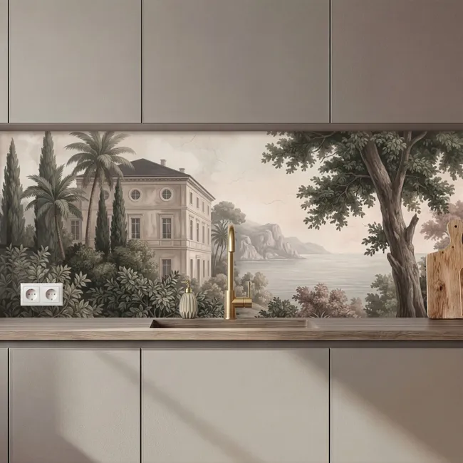 Keuken achterwand - Zee - Villa - Beige