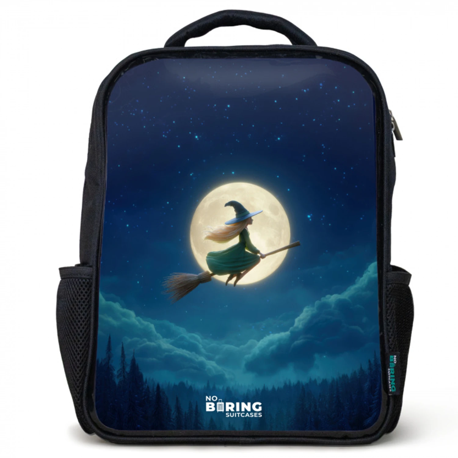 Nachtelijke Vlucht over het Woud Rugzak - Zwart middel -3d