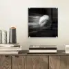 Honkbal - Wit - Vliegt plexiglas 5mm klein -sfeer1