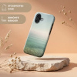 Zee - Horizon - Blauw - Mist Toughcase MagSafe Apple iPhone 17 klein -USP_RandenV_DE