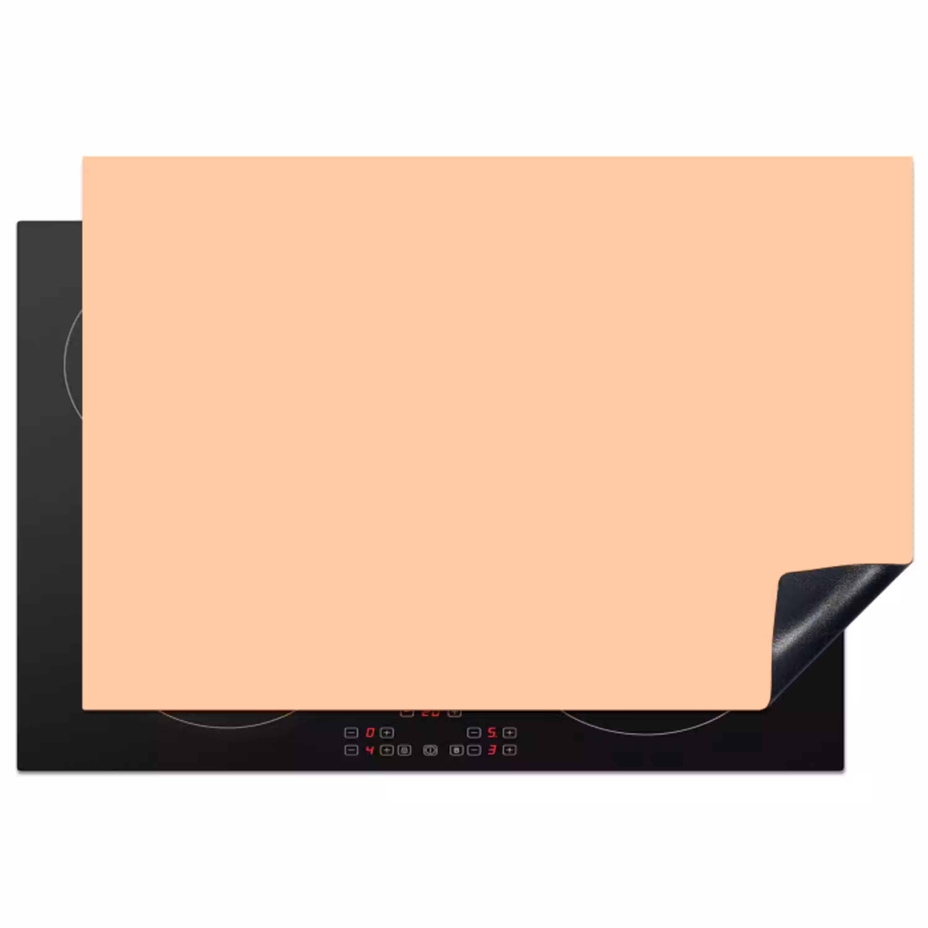 Apricot - Blush - Nude Inductie beschermer vinyl 3mm klein 276 -3d