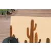 Cactus - Woestijn - Zand - Bruin muismat rubber klein -closeup