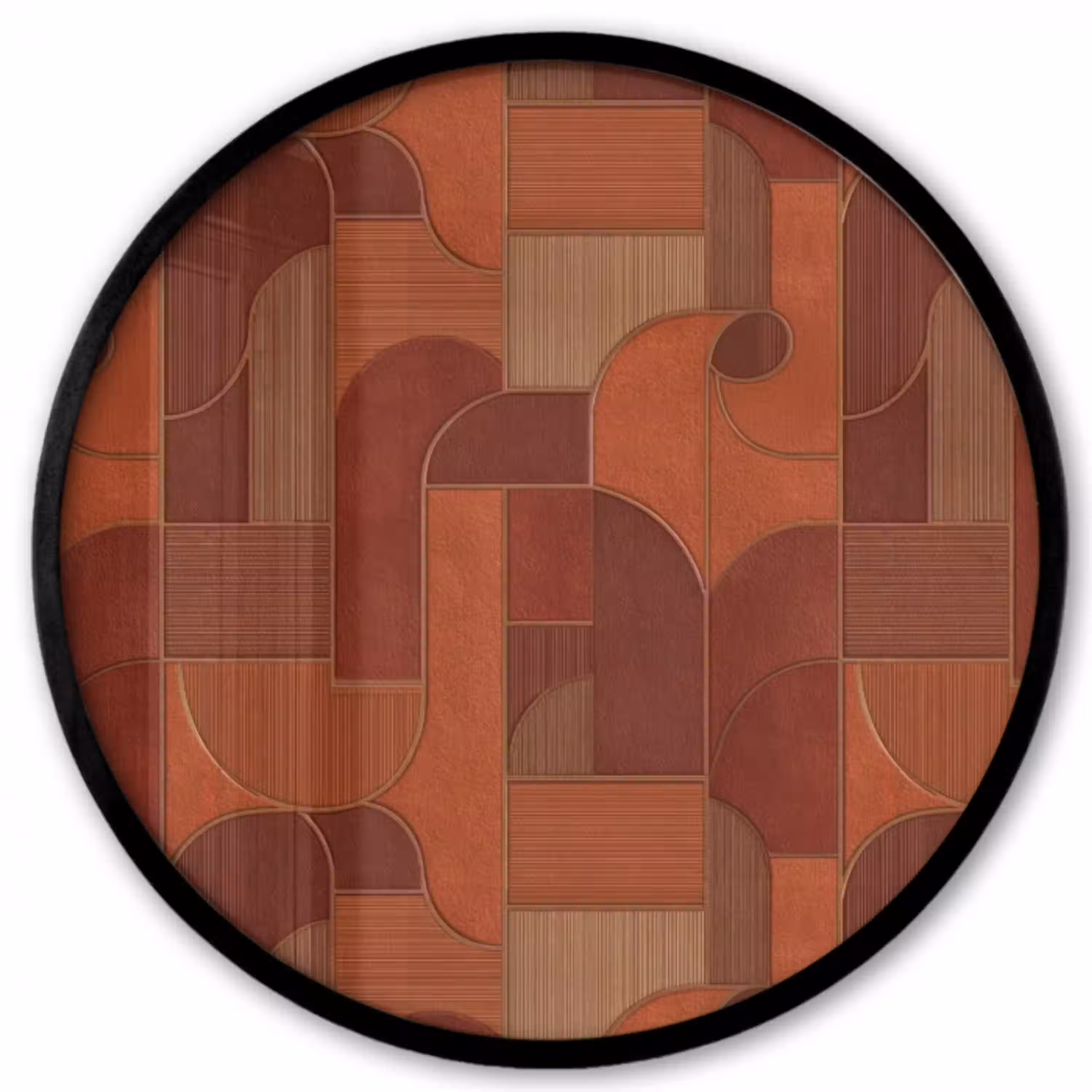 Geometrisch - Abstract - Textuur - Bruin Fotolijst rond zonder passe partout klein 856 -3d