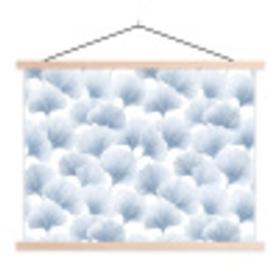 Waaier - Modern - Blauw textielposter latten blank klein 122 -3d