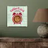 Koffie - Klok - Groen plexiglas 5mm klein -sfeer3