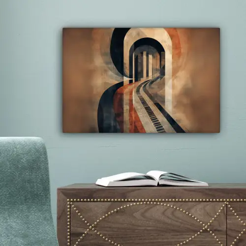 Piano - Toetsen - Abstract canvas 2cm klein -sfeer4