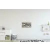 Stenen - Rustiek - Grijs textielposter latten blank klein -kinderkamer