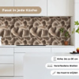 Waaiervorm - Beige - Vezel textuur keuken achterwand 2 middel 871 -sfeer4_DE